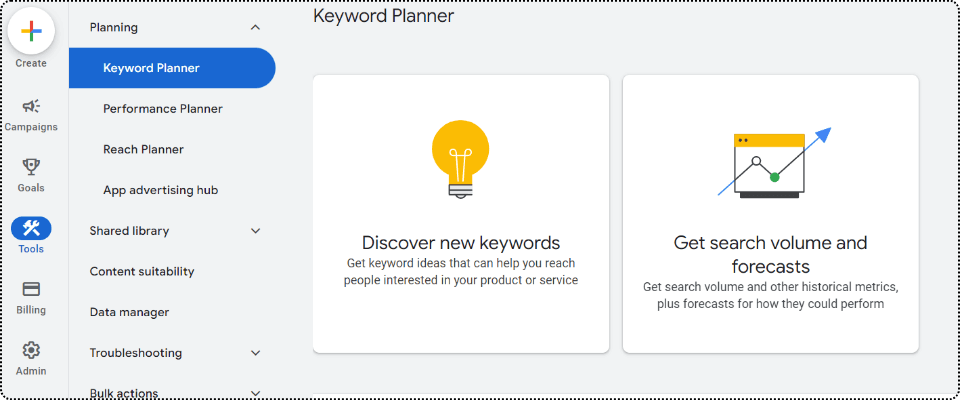 Google keyword planner