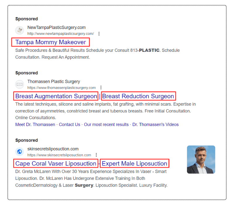 keyword research for plastic surgery ppc